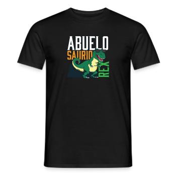 Abuelosaurio Rex I Funny Grandpa T-Rex - Männer T-Shirt - Schwarz - Vorne - AI Model Male 178 light (178cm)