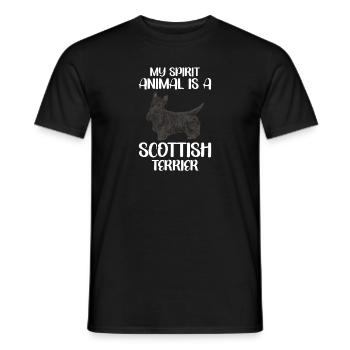 Scottish Terrier Scottie Dog - Men's T-Shirt - black - Front - AI Model Male 178 light (178cm)