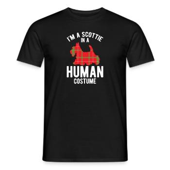 Scottish Terrier Scottie Hund - Männer T-Shirt - Schwarz - Vorne - AI Model Male 178 light (178cm)
