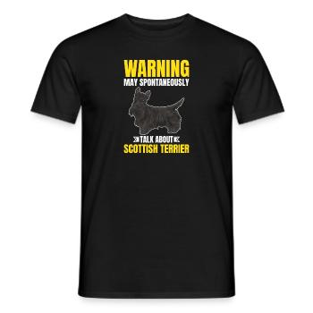 Scottish Terrier Scottie Dog - Men's T-Shirt - black - Front - AI Model Male 178 light (178cm)