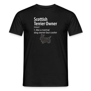 Scottish Terrier Scottie Hund - Männer T-Shirt - Schwarz - Vorne - AI Model Male 178 light (178cm)