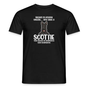 Scottish Terrier Scottie Hund - Männer T-Shirt - Schwarz - Vorne - AI Model Male 178 light (178cm)