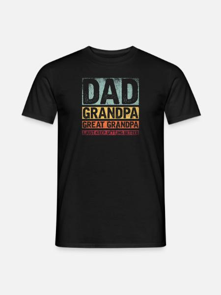 Far Bedstefar Oldefar - Mænd T-shirt - sort