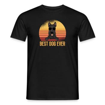 Scottish Terrier Scottie Hund - Männer T-Shirt - Schwarz - Vorne - AI Model Male 178 light (178cm)