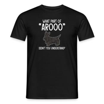 Scottish Terrier Scottie Dog - Men's T-Shirt - black - Front - AI Model Male 178 light (178cm)