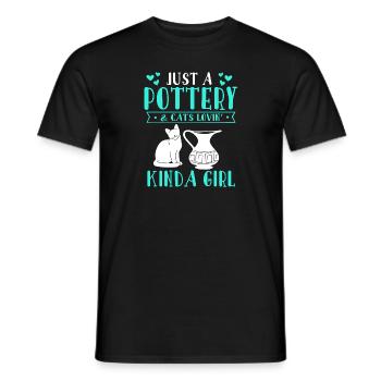 Töpferei Töpfern Töpfer Künstler Lehm - Männer T-Shirt - Schwarz - Vorne - AI Model Male 178 light (178cm)