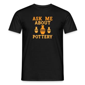 Poterie Poterie Artiste de poterie Argile - T-shirt homme - noir - Devant - AI Model Male 178 light (178cm)