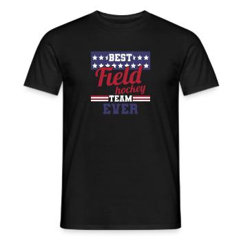 American Flag Player Sports Best Field Hockey Team - Männer T-Shirt - Schwarz - Vorne - AI Model Male 178 light (178cm)