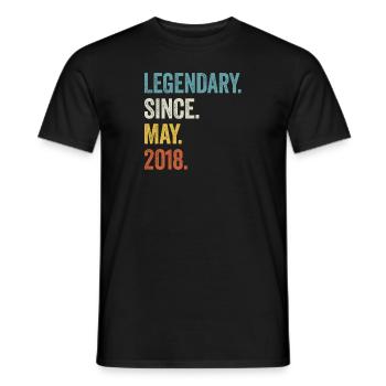 5 Years Old Legendary Since May 2018 5th Birthday - Men's T-Shirt - black - Front - AI Model Male 178 light (178cm)