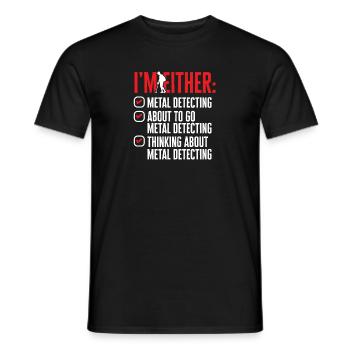 Détecteur de métaux Détection de métaux Chasse au trésor - T-shirt homme - noir - Devant - AI Model Male 178 light (178cm)