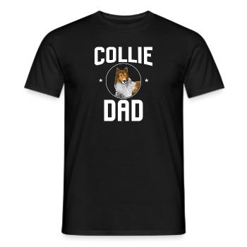 Longhair Collie Rough Collie Dog - Men's T-Shirt - black - Front - AI Model Male 178 light (178cm)