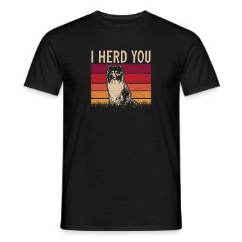 Collie à poil long Collie rugueux Chien - T-shirt homme - noir - Devant - AI Model Male 178 light (178cm)