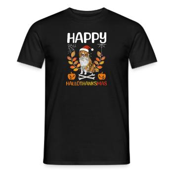 Collie à poil long Collie rugueux Chien - T-shirt homme - noir - Devant - AI Model Male 178 light (178cm)