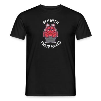 Off With Their Heads Funny Cajun Crawfish Boil - Men's T-Shirt - black - Front - AI Model Male 178 light (178cm)