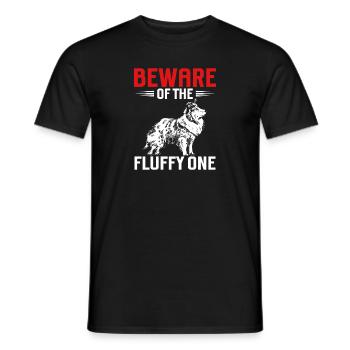Collie à poil long Collie rugueux Chien - T-shirt homme - noir - Devant - AI Model Male 178 light (178cm)