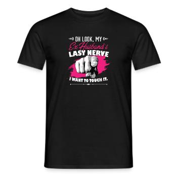 Look My Ex Husband's Last Nerve Funny Wife - Men's T-Shirt - black - Front - AI Model Male 178 light (178cm)