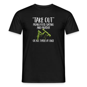 Mante religieuse, collectionneur d’insectes, entomologiste - T-shirt homme - noir - Devant - AI Model Male 178 light (178cm)