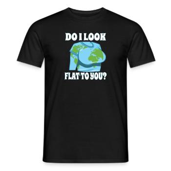 Drôle de Terre plate ai-je l’air plate pour toi - T-shirt homme - noir - Devant - AI Model Male 178 light (178cm)