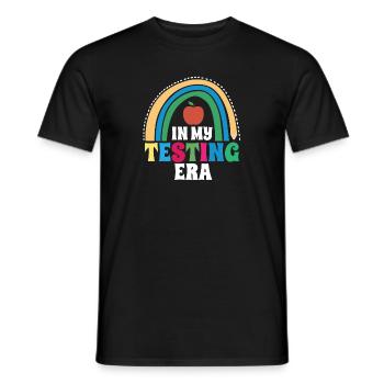Testing Day Shool Teacher Student Rainbow - Männer T-Shirt - Schwarz - Vorne - AI Model Male 178 light (178cm)