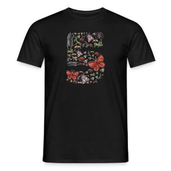 Insect collectors, insects, beetle lovers, entomologists - Men's T-Shirt - black - Front - AI Model Male 178 light (178cm)