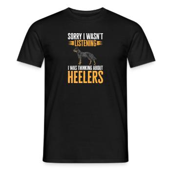 Australian Cattle Dog Red Blue Heeler - Men's T-Shirt - black - Front - AI Model Male 178 light (178cm)