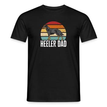 Australian Cattle Dog Red Blue Heeler - Men's T-Shirt - black - Front - AI Model Male 178 light (178cm)