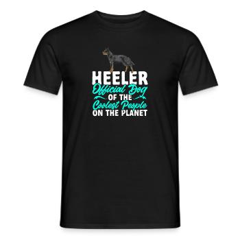 Australian Cattle Dog Red Blue Heeler - Men's T-Shirt - black - Front - AI Model Male 178 light (178cm)