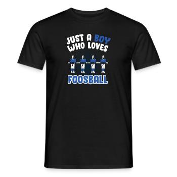 Just A Boy Who Loves Foosball Men Table Soccer Ent - Men's T-Shirt - black - Front - AI Model Male 178 light (178cm)