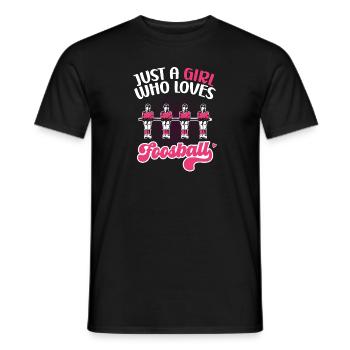 Cute Just A Girl Who Loves Foosball Women Table So - Men's T-Shirt - black - Front - AI Model Male 178 light (178cm)