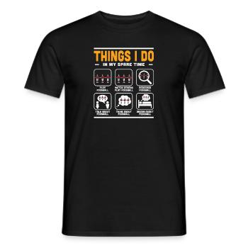 Things I Do In My Spare Time Foosball Table Soccer - Men's T-Shirt - black - Front - AI Model Male 178 light (178cm)