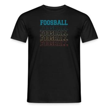 Foosball Retro Table Soccer Player Vintage - Männer T-Shirt - Schwarz - Vorne - AI Model Male 178 light (178cm)