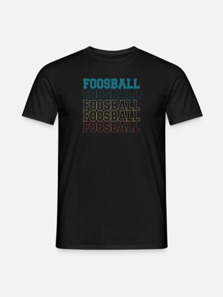 Foosball Retro Table Soccer Player Vintage - Männer T-Shirt - Schwarz