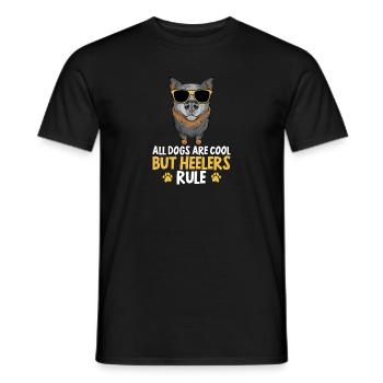 Bouvier australien Red Blue Heeler - T-shirt homme - noir - Devant - AI Model Male 178 light (178cm)