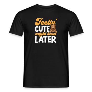 Australian Cattle Dog Red Blue Heeler - Men's T-Shirt - black - Front - AI Model Male 178 light (178cm)