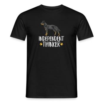 Australian Cattle Dog Red Blue Heeler - Männer T-Shirt - Schwarz - Vorne - AI Model Male 178 light (178cm)