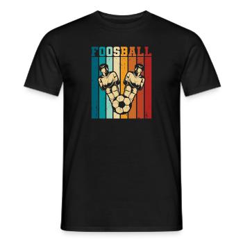Foosball Retro Player Vintage Table Soccer - Männer T-Shirt - Schwarz - Vorne - AI Model Male 178 light (178cm)