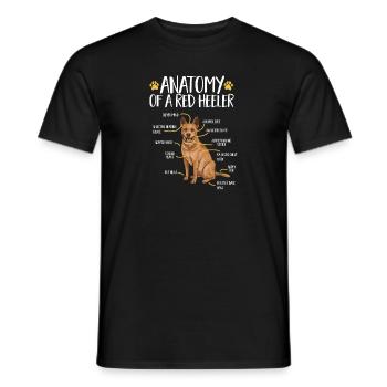 Australian Cattle Dog Red Blue Heeler - Men's T-Shirt - black - Front - AI Model Male 178 light (178cm)