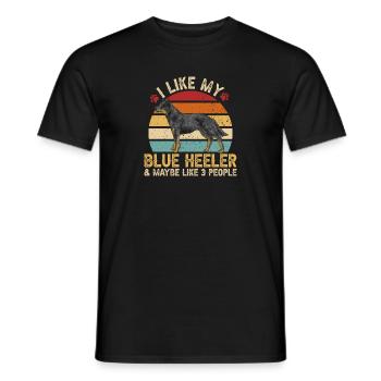 Australian Cattle Dog Red Blue Heeler - Männer T-Shirt - Schwarz - Vorne - AI Model Male 178 light (178cm)