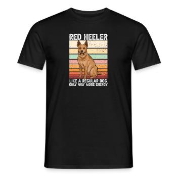 Australian Cattle Dog Red Blue Heeler - Men's T-Shirt - black - Front - AI Model Male 178 light (178cm)