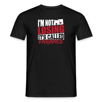 I'm Not Losing It's Called Variance Poker Aces Spa - Men's T-Shirt - black - Front - AI Model Male 178 light (178cm)