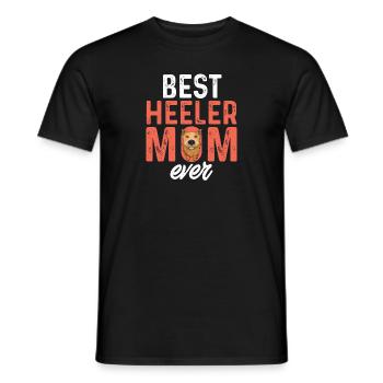 Australian Cattle Dog Red Blue Heeler - Men's T-Shirt - black - Front - AI Model Male 178 light (178cm)