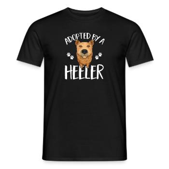 Bouvier australien Red Blue Heeler - T-shirt homme - noir - Devant - AI Model Male 178 light (178cm)