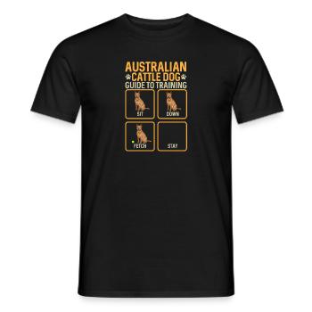 Australian Cattle Dog Red Blue Heeler - Men's T-Shirt - black - Front - AI Model Male 178 light (178cm)