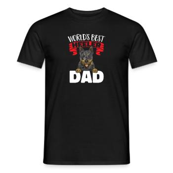 Australian Cattle Dog Red Blue Heeler - Men's T-Shirt - black - Front - AI Model Male 178 light (178cm)