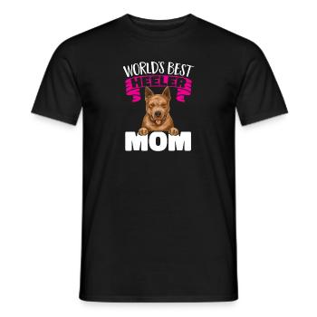 Australian Cattle Dog Red Blue Heeler - Men's T-Shirt - black - Front - AI Model Male 178 light (178cm)