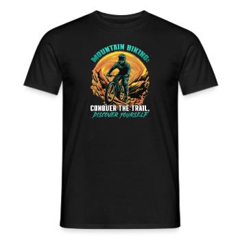 VTT de descente VTT - T-shirt homme - noir - Devant - AI Model Male 178 light (178cm)