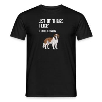 St. Bernard St. Bernard Dog Dog - Men's T-Shirt - black - Front - AI Model Male 178 light (178cm)