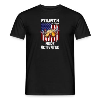 4th Of July Mode Activated Day Drinking American - Männer T-Shirt - Schwarz - Vorne - AI Model Male 178 light (178cm)