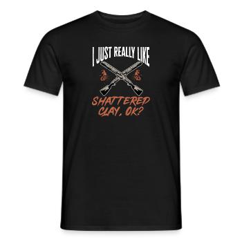 Trapschießen Skeet Tontaubenschießen - Männer T-Shirt - Schwarz - Vorne - AI Model Male 178 light (178cm)