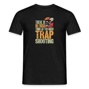Tir au piège Tir au pigeon en argile Skeet - T-shirt homme - noir - Devant - AI Model Male 178 light (178cm)